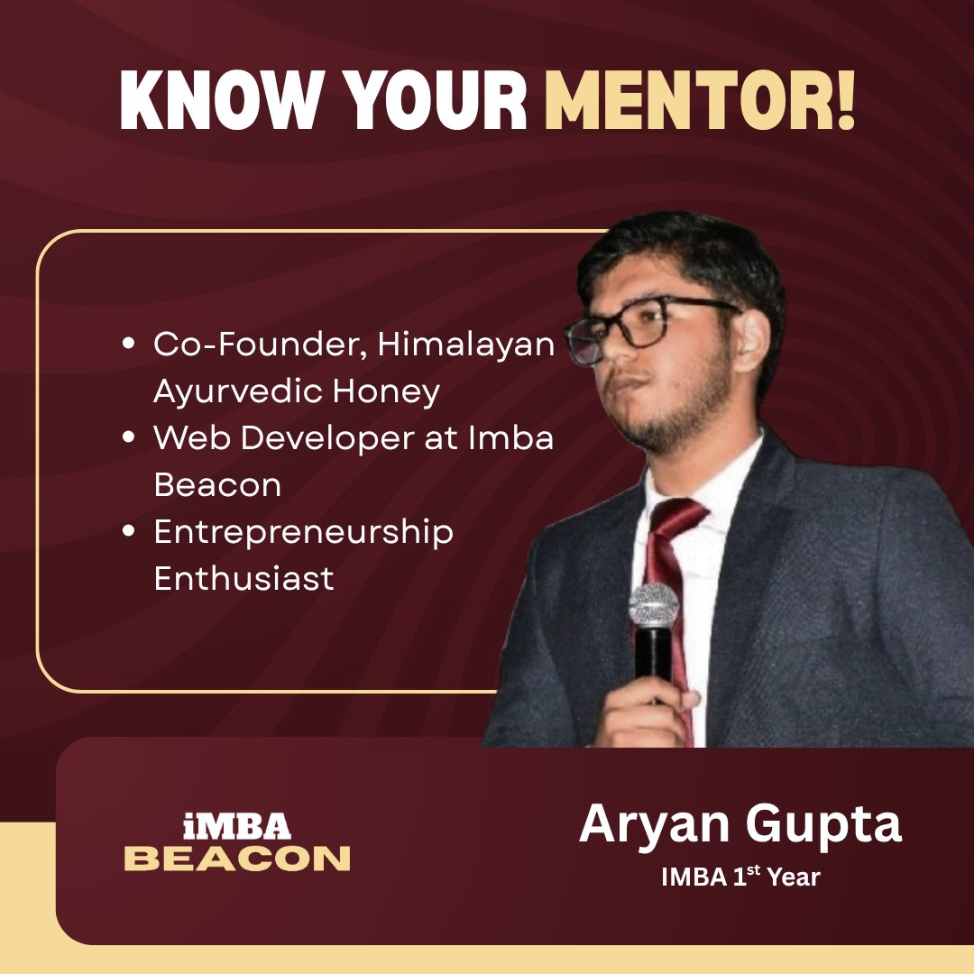 Aryan Gupta mentor poster